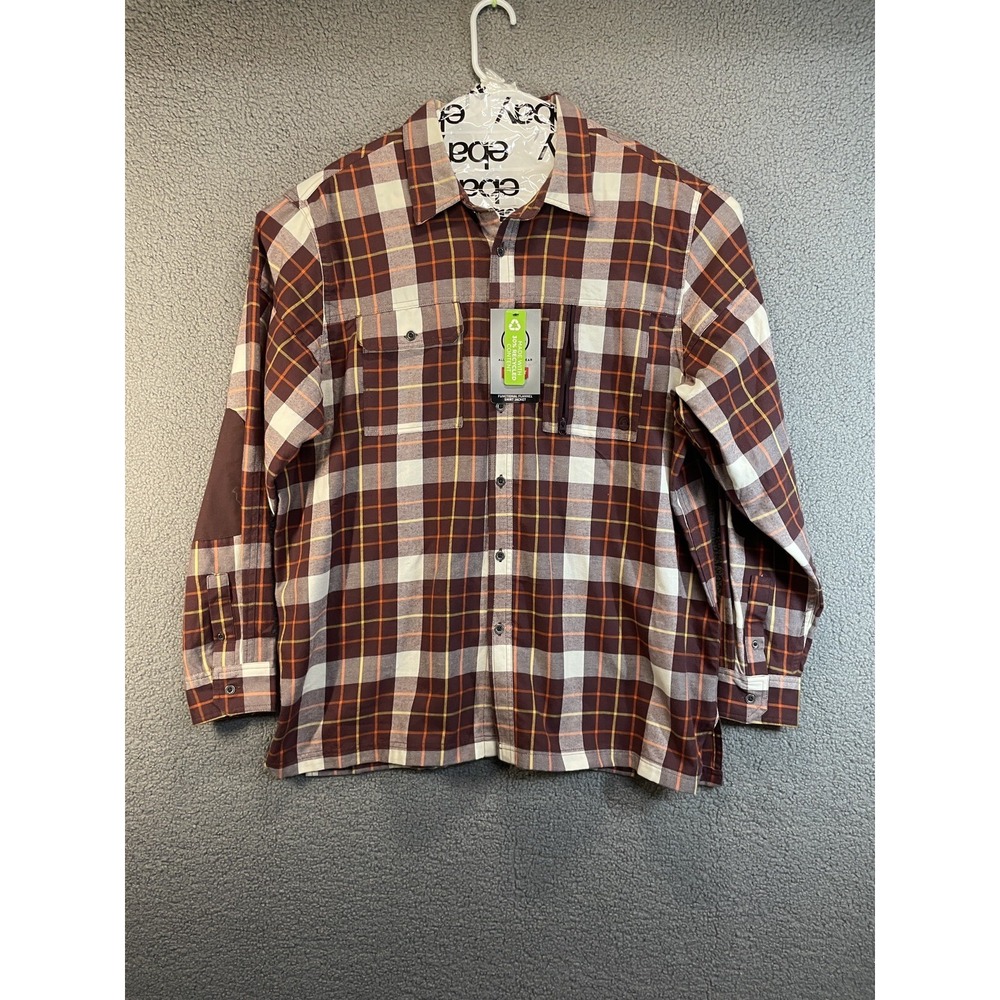 NWT Men's ATG Wrangler Button Down Long Sleeve Flannel Plaid Shirt XXL‎